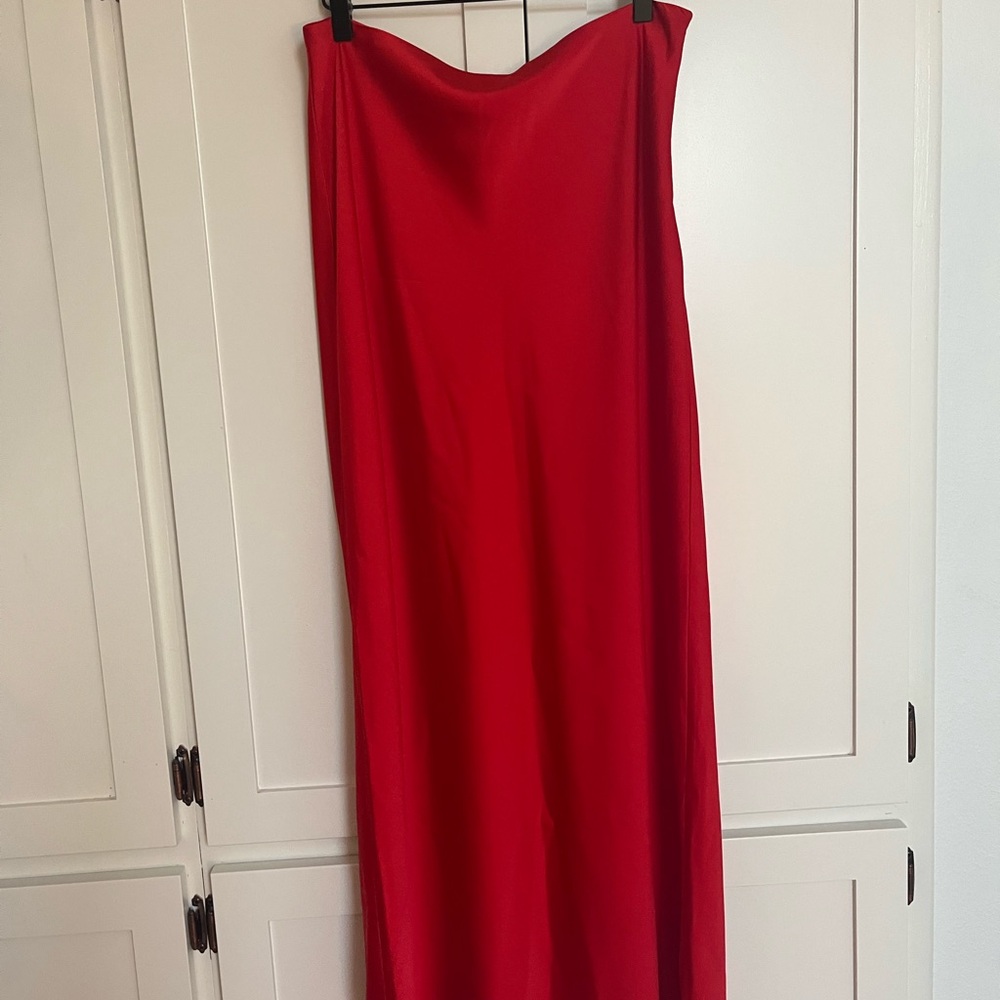Chic Red Maxi Skirt